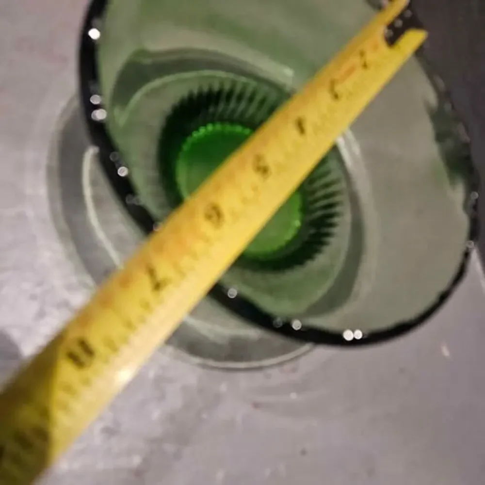 Vintage 1950s EO Brody Green Glass Scalloped Console Bowl